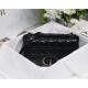 MEDIUM Dior CARO BAG Crinkled Patent Lambskin Black High