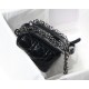 SMALL Dior CARO BAG Crinkled Patent Calfskin Black High