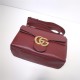 GG Marmont Leather small shoulder bag 401173 Burgundy High