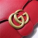 GG Marmont Leather small shoulder bag 401173 Red High