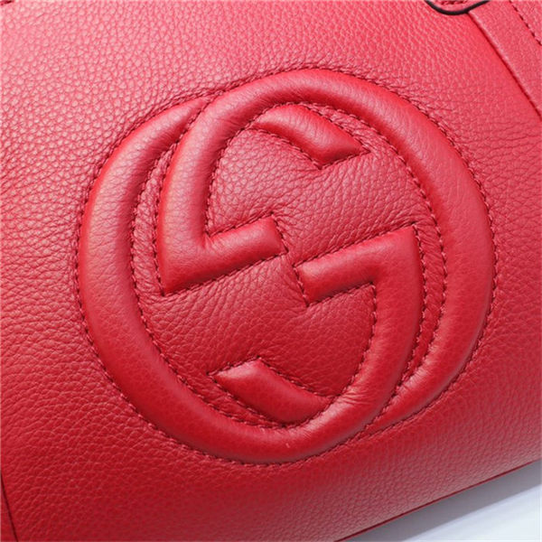 Gucci Soho 2Way Handbag Leather 369176 Red High