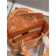 MEDIUM LADY D-LITE BAG Toile de Jouy Reverse Embroidery Orange High