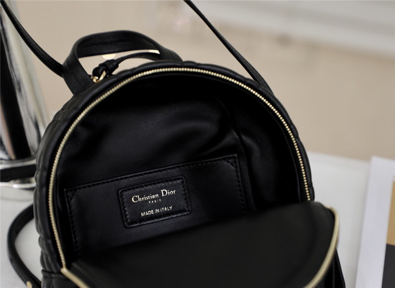 MINI Dior BACKPACK Cannage Lambskin Black High