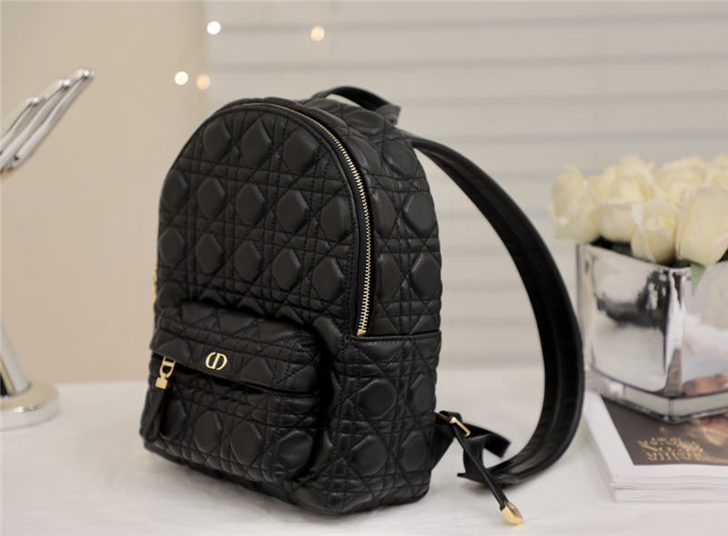 SMALL Dior BACKPACK Cannage Lambskin Black High