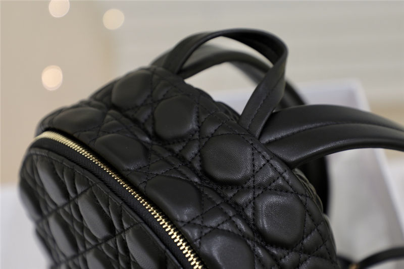 SMALL Dior BACKPACK Cannage Lambskin Black High