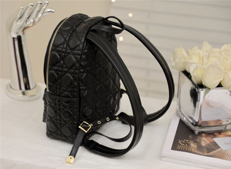 SMALL Dior BACKPACK Cannage Lambskin Black High