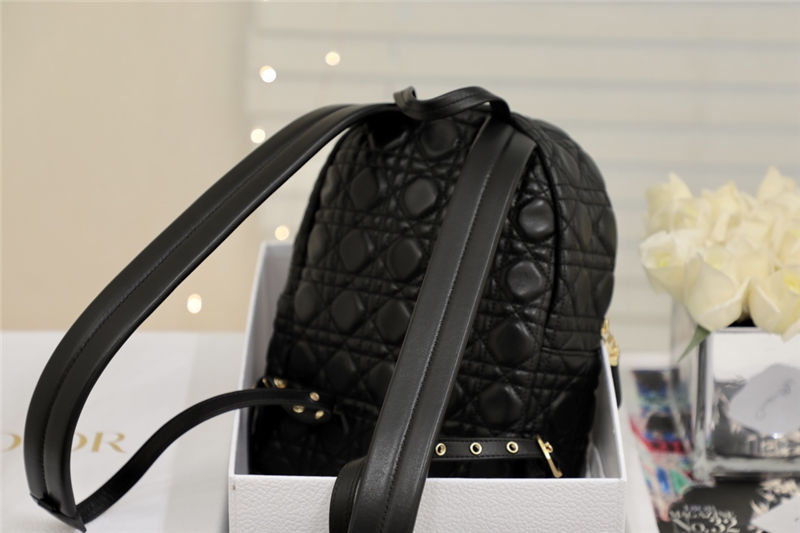 SMALL Dior BACKPACK Cannage Lambskin Black High