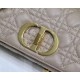 SMALL Dior CARO BAG Supple Cannage Calfskin Taupe High