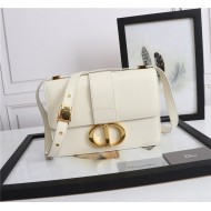 30 MONTAIGNE BAG Grained Calfskin White High