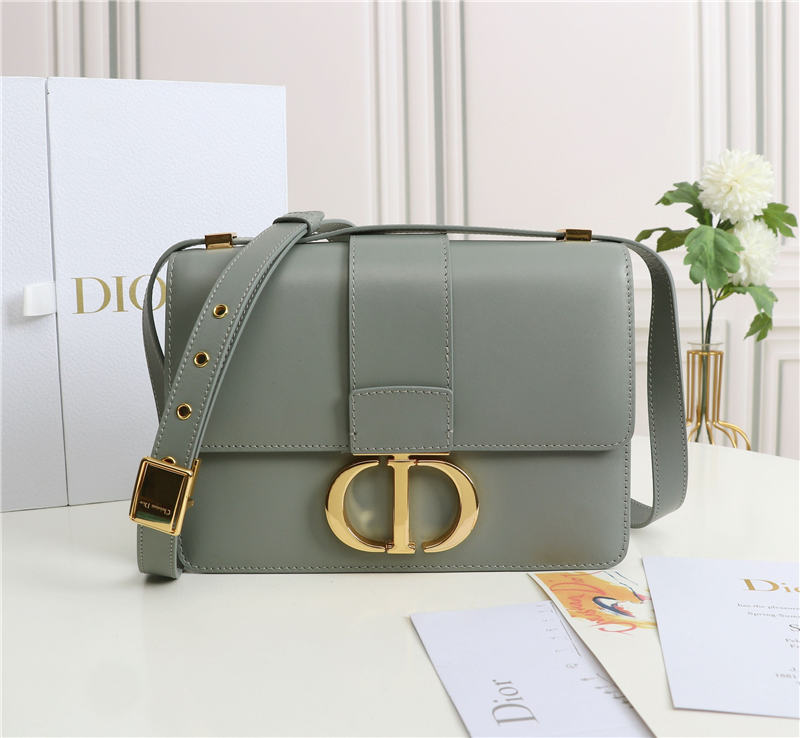 30 MONTAIGNE BAG Calfskin Grey Green High