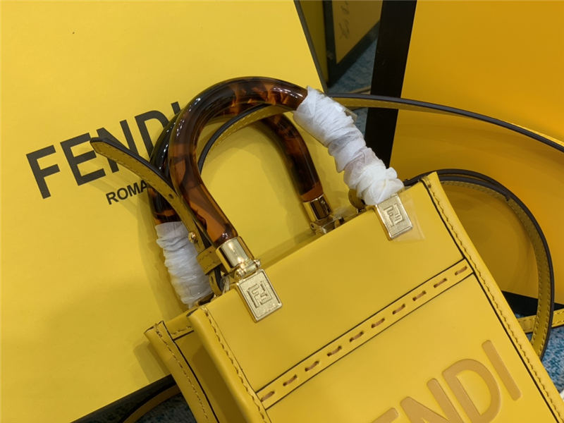 MINI SUNSHINE SHOPPER Leather Mini-bag Yellow High