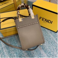 MINI SUNSHINE SHOPPER Leather & Elaphe Mini-bag Grey High