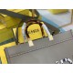 MEDIUM Fendi SUNSHINE Leather & Elaphe Shopper Grey High