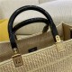 MEDIUM Fendi SUNSHINE Braided Straw Shopper High