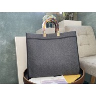 LARGE SUNSHINE SHOPPER Flannel shopper Grey High