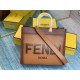 MEDIUM Fendi SUNSHINE Leather Shopper Caramel-Blush High