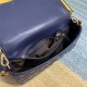 BAGUETTE leather bag Navy High