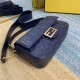 BAGUETTE leather bag Navy High