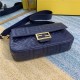 BAGUETTE leather bag Navy High