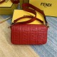 BAGUETTE leather bag Red High