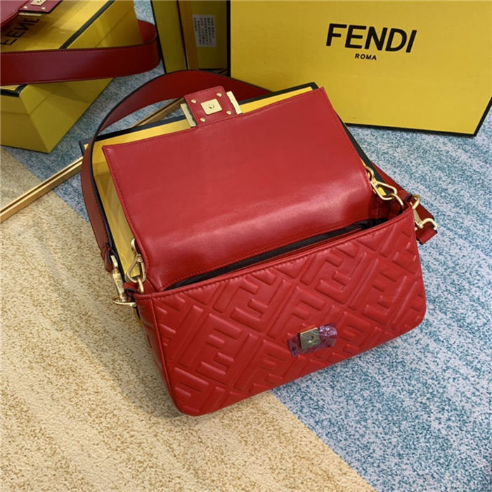 BAGUETTE leather bag Red High