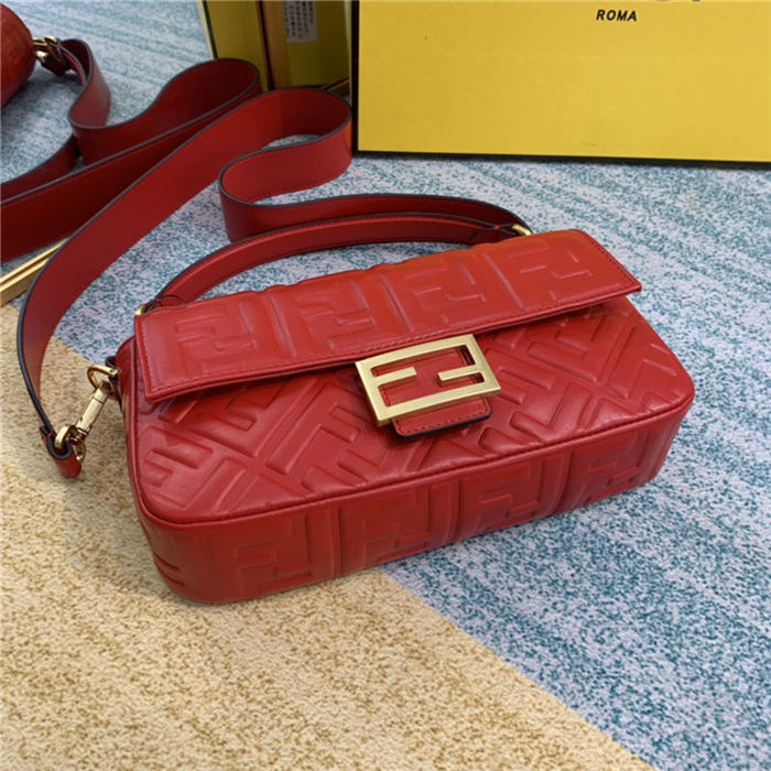 BAGUETTE leather bag Red High