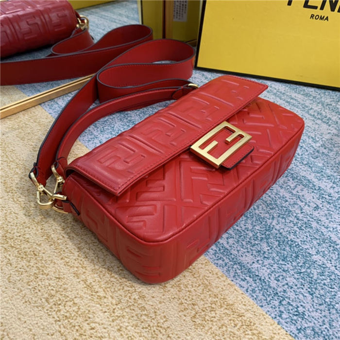 BAGUETTE leather bag Red High