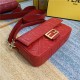 BAGUETTE leather bag Red High