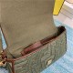 BAGUETTE Embroidered canvas bag Green High