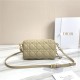 Dior CARO DOUBLE POUCH Supple Cannage Calfskin Beige High