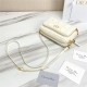 Dior CARO DOUBLE POUCH Supple Cannage Calfskin White High