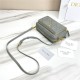 Dior CARO DOUBLE POUCH Supple Cannage Calfskin Grey High