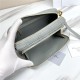 Dior CARO DOUBLE POUCH Supple Cannage Calfskin Grey High