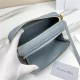 Dior CARO DOUBLE POUCH Supple Cannage Calfskin Grey Blue High