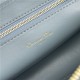 Dior CARO DOUBLE POUCH Supple Cannage Calfskin Grey Blue High