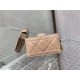 LADY Dior CARD HOLDER Patent Cannage Calfskin Nude High