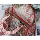 MEDIUM LADY D-LITE BAG D-Royaume d'Amour Embroidery Red and White High