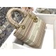 MEDIUM LADY D-LITE BAG Stripe Embroidery High