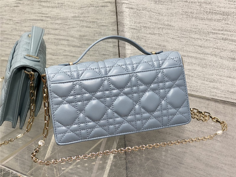 MISS DIOR MINI BAG Cannage Lambskin Blue High