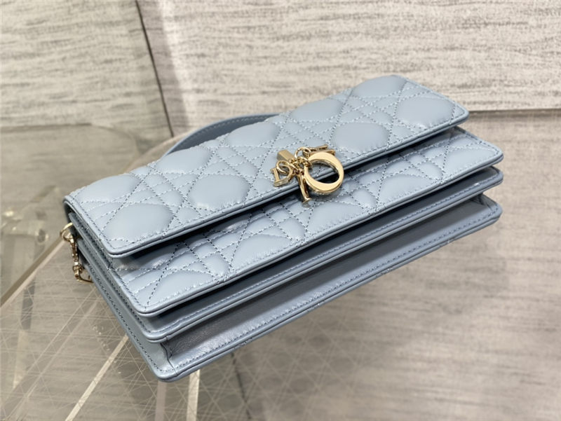 MISS DIOR MINI BAG Cannage Lambskin Blue High