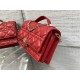 MISS DIOR MINI BAG Cannage Lambskin Red High