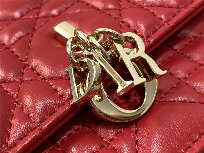 MISS DIOR MINI BAG Cannage Lambskin Red High