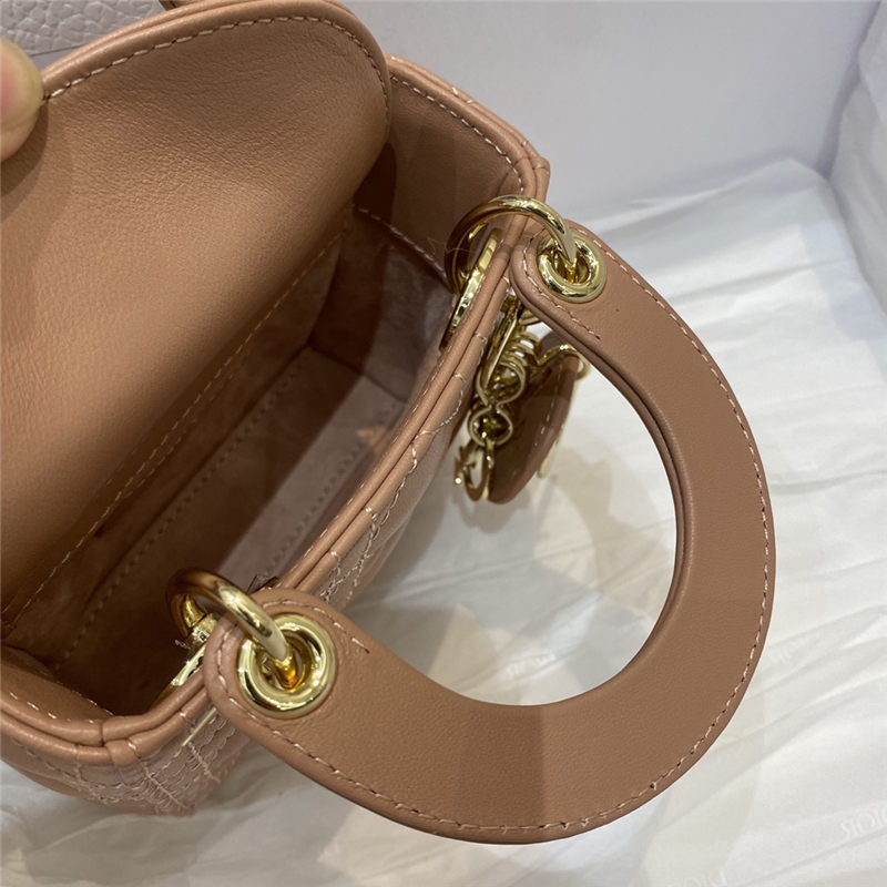 MICRO LADY Dior BAG Cannage Lambskin Nude-Pink High