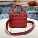 SMALL LADY Dior MY ABCDior BAG Cannage Lambskin Enamel Inside Suede High