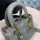 SMALL LADY Dior MY ABCDior BAG Cannage Lambskin Enamel Inside Suede Grey-Stone High