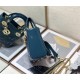 MINI LADY Dior BAG Patent Cannage Calfskin Ocean Blue High