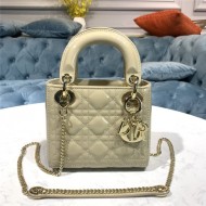 MINI LADY Dior BAG Patent Cannage Calfskin Beige High