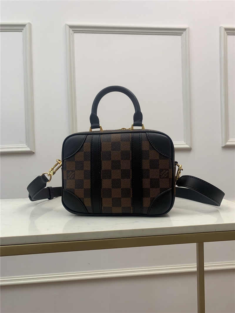 Louis Vuitton VALISETTE SOUPLE BB Damier Ebene N50063 Black High