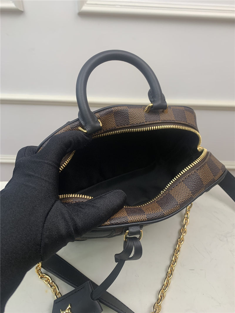 Louis Vuitton VALISETTE SOUPLE BB Damier Ebene N50063 Black High