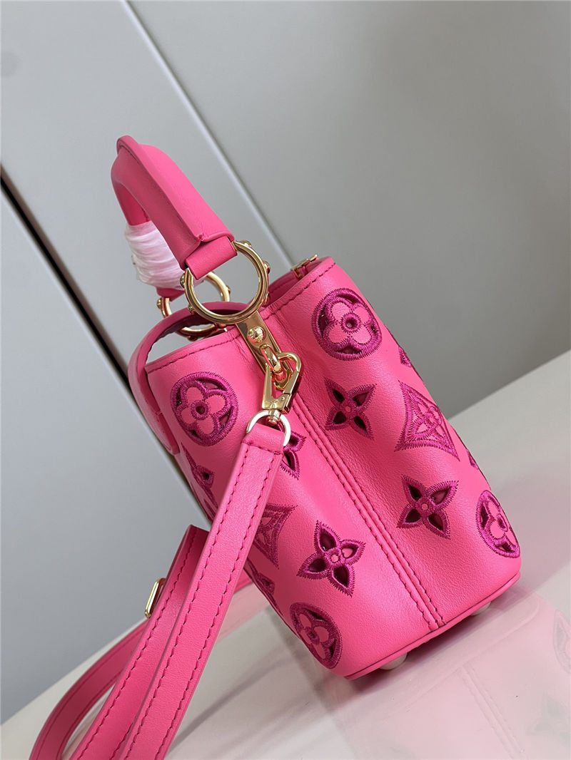 Louis Vuitton Capucines Mini Calfskin leather embroidery Pink M22922/M22863 High